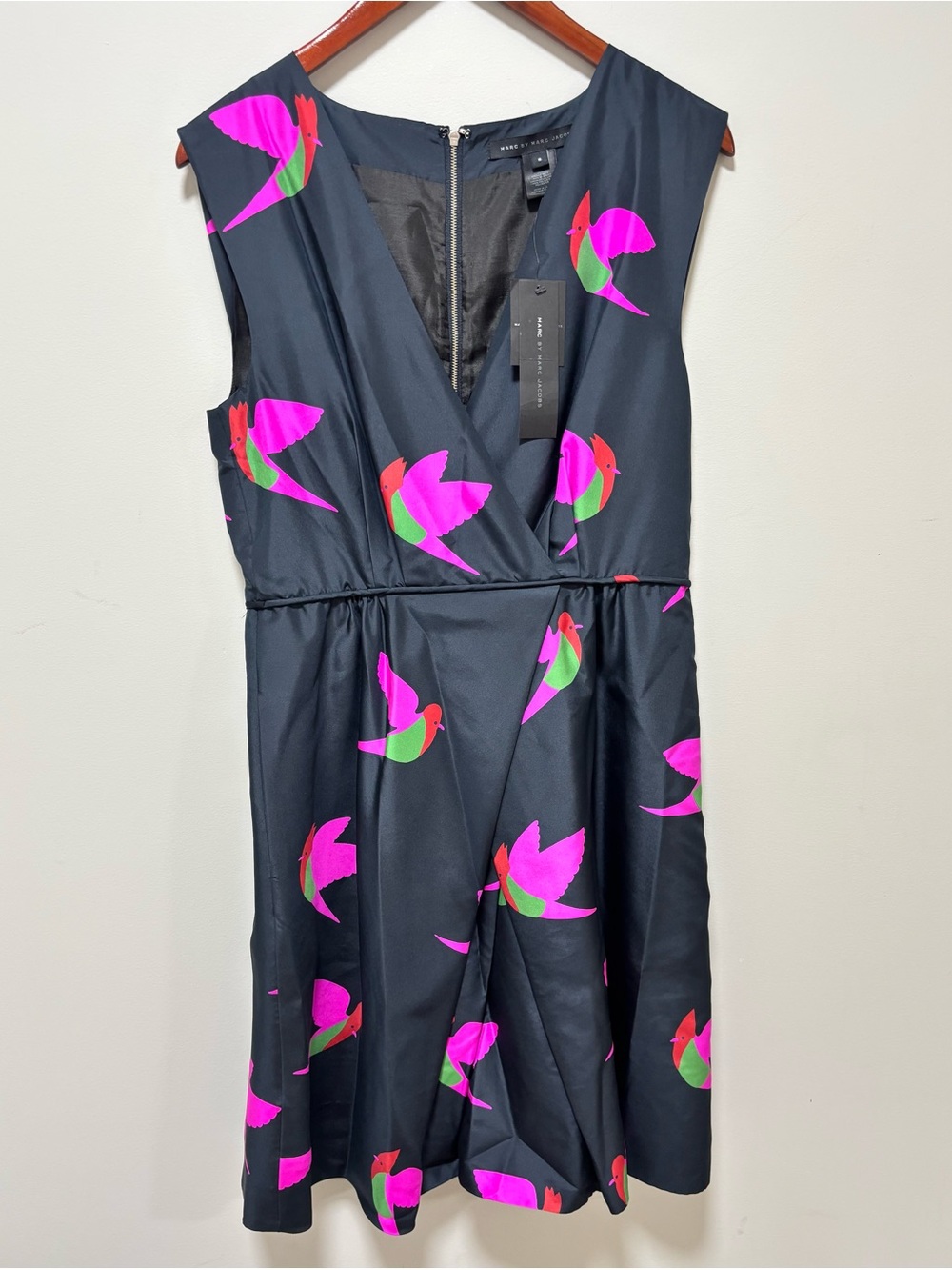ASO Blair Waldorf in Gossip Girl NWT Marc by Marc Jacobs Bird Print Dress Size 6 - Picture 3 of 9